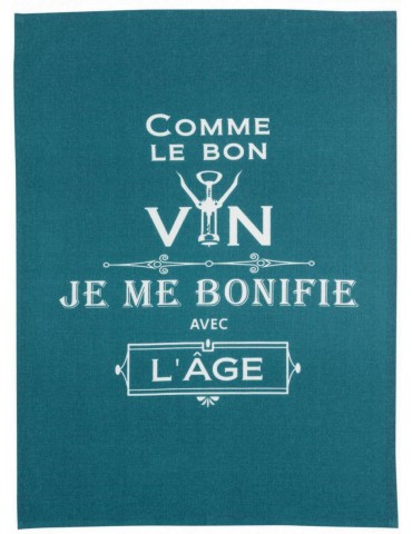 Torchon Message Comme le bon vin Paon 70 x 50 7125025000Winkler
