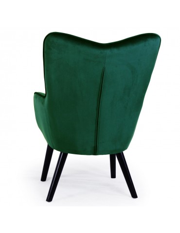 Fauteuil scandinave Klarys Velours Vert 8801vvert