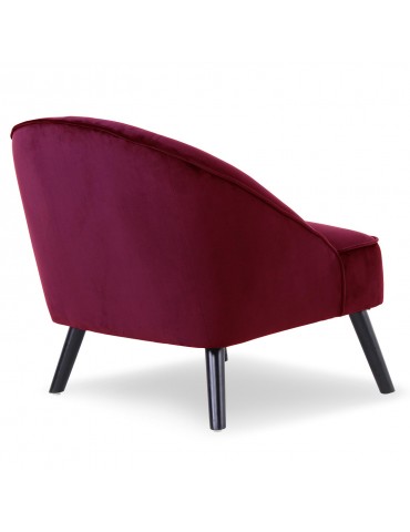 Fauteuil Ioan Velours Bordeaux qh8922v138red