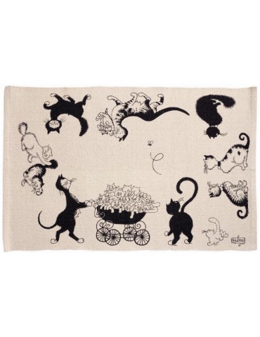 Tapis Dubout Multi Chats Ecru 60 x 90 7233010000Winkler