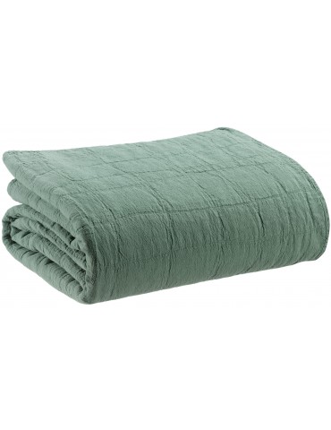Plaid recyclé Titou Vert de gris 140 x 200 1642020000Vivaraise