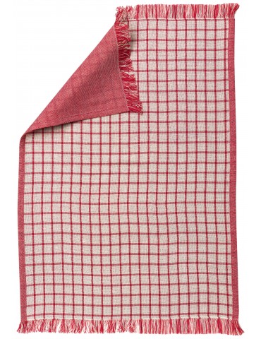 Torchon recyclé Aden Blanc/rouge 50 x 70 7818036000Winkler