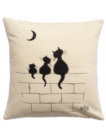 Coussin Dubout 3 chats Ecru 45 x 45 1533090000Winkler