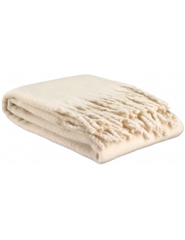 Plaid uni recyclé Isabel Neige 130 x 160 4351010000Vivaraise
