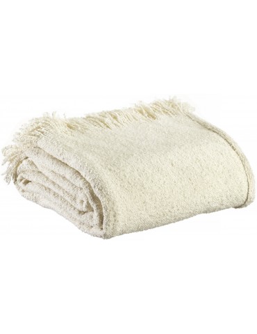 Plaid uni Jane Neige 130 x 160 1933010000Vivaraise