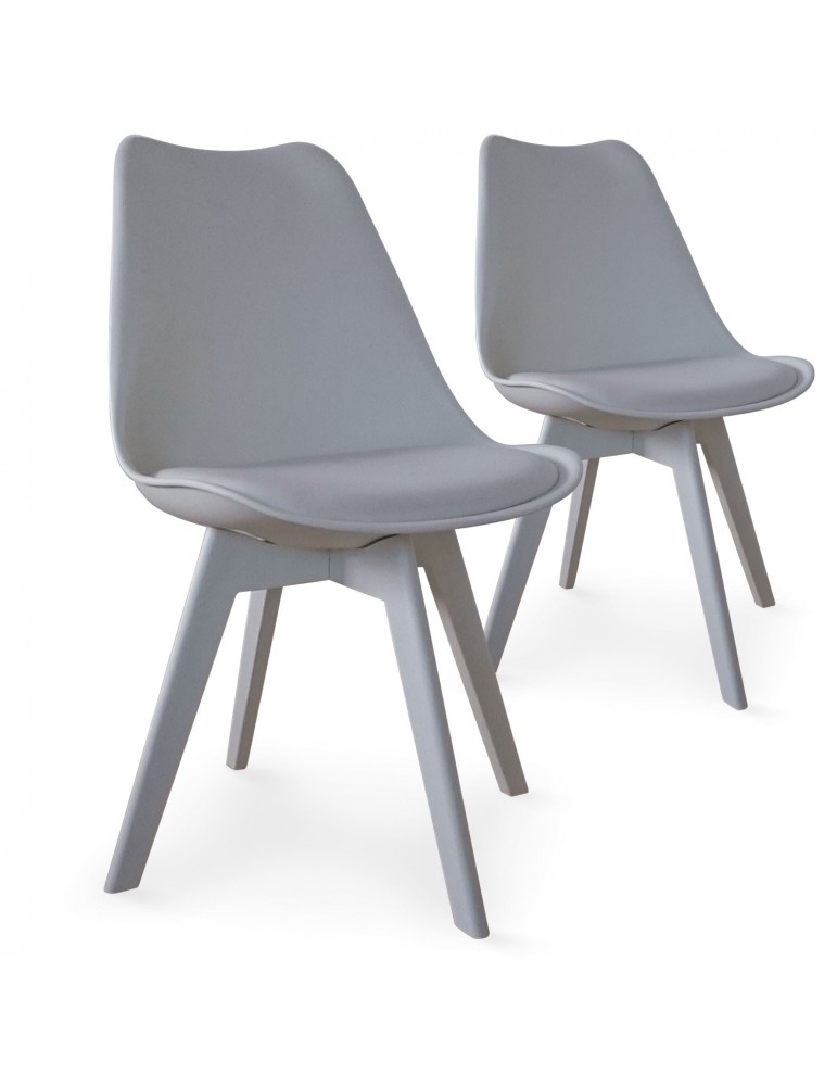 Lot de 2 chaises Juno Gris 8055egris Lot de 2 chaises Juno Gris 8055egris