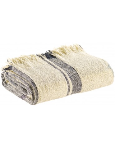 Plaid jacquard Jane Multico marine 130 x 160 1933967000Vivaraise