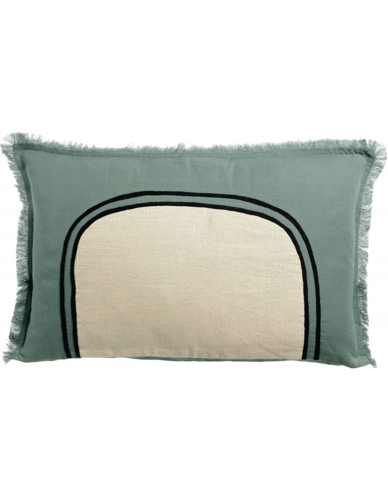 Coussin bicolore Laly Prusse 40 x 65 1768060000Vivaraise