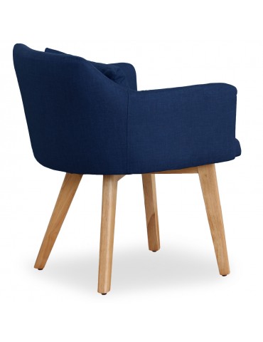 Lot de 2 fauteuils scandinaves Gybson Tissu Bleu lf5030lot2bluefabric