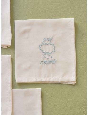 Mouchoir Hankie Crying Blanc 25 x 25 3000241000La Cerise sur le Gâteau