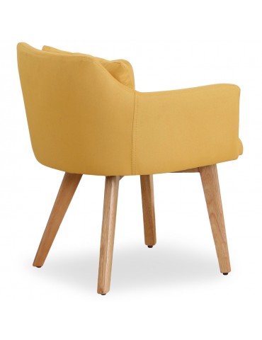 Lot de 2 fauteuils scandinaves Gybson Tissu Jaune lf5030lot2yellowfabric