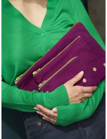Pochette Iona Purple rain M 14 x 19 x 1 3000001000La Cerise sur le Gâteau