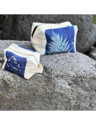 Trousse cube Fougère Bleu 22 x 14 x 10,5 3000366000La Cerise sur le Gâteau
