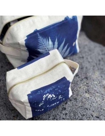 Trousse cube Fougère Bleu 22 x 14 x 10,5 3000366000La Cerise sur le Gâteau