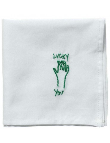 Mouchoir Hankie Lucky Blanc 25 x 25 3000612000La Cerise sur le Gâteau