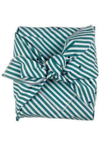 Furoshiki No waste rayures Peacock 70 x 70 3000770000La Cerise sur le Gâteau