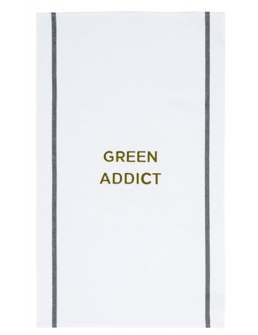 Torchon Green Lichen Blanc 80 x 50 3000157000La Cerise sur le Gâteau