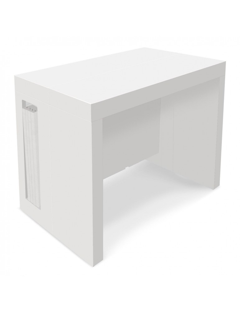 Table console extensible Chay Blanc laqué dt41ablanc