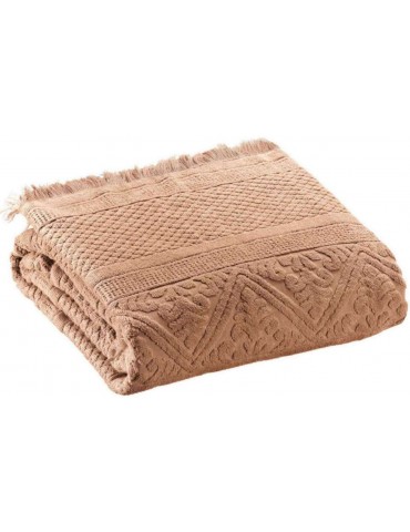 Drap de bain Zoé Noisette 100 x 180 2360585000Vivaraise