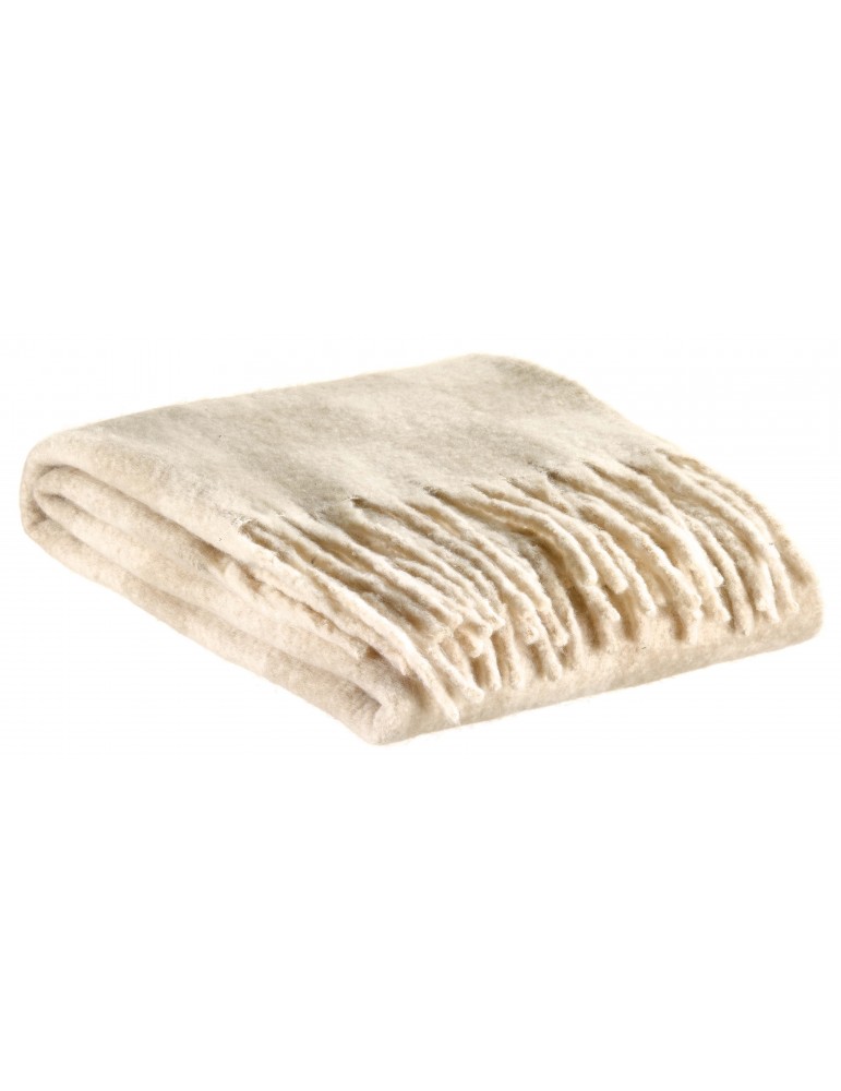 Plaid recyclé Isabel damier Nuage 130 x 160 4606077000Vivaraise