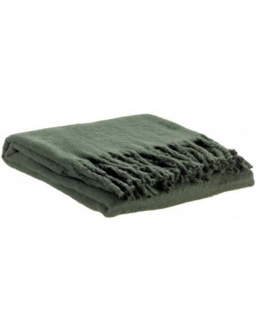 Plaid recyclé Isabel uni Sapin 130 x 160 4350021000Vivaraise