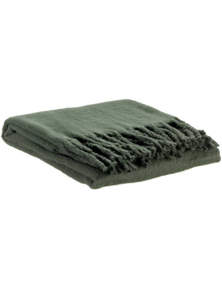 Plaid recyclé Isabel uni Sapin 130 x 160 4350021000Vivaraise