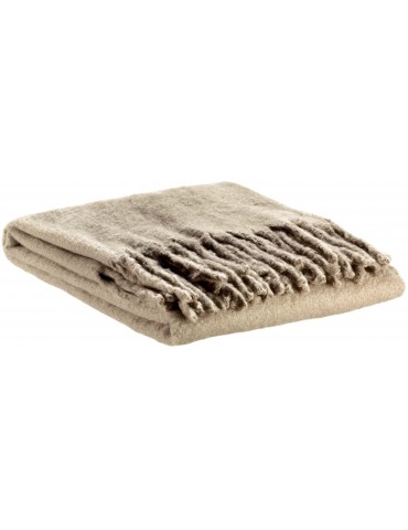 Plaid recyclé Isabel uni Nuage 130 x 160 4350077000Vivaraise