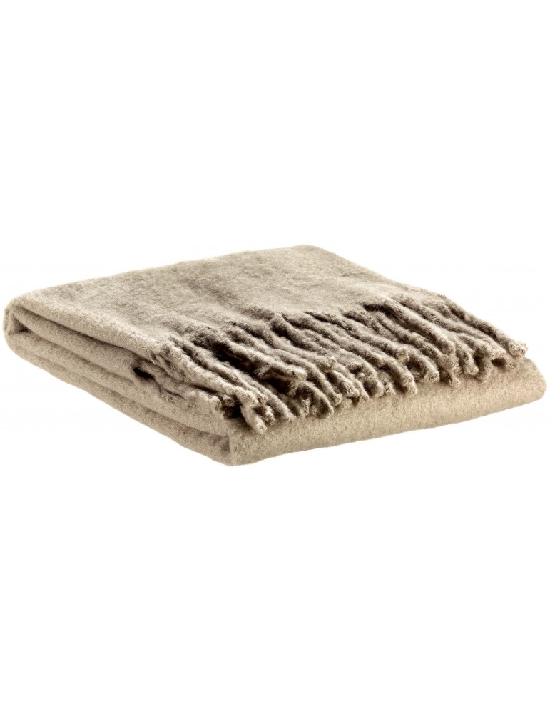 Plaid recyclé Isabel uni Nuage 130 x 160 4350077000Vivaraise