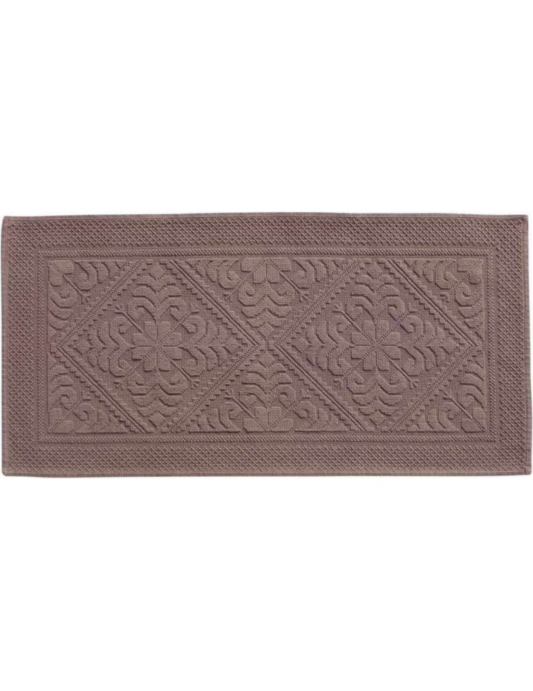 Tapis de bain Enzo Noisette 54 x 110 2366085000Vivaraise