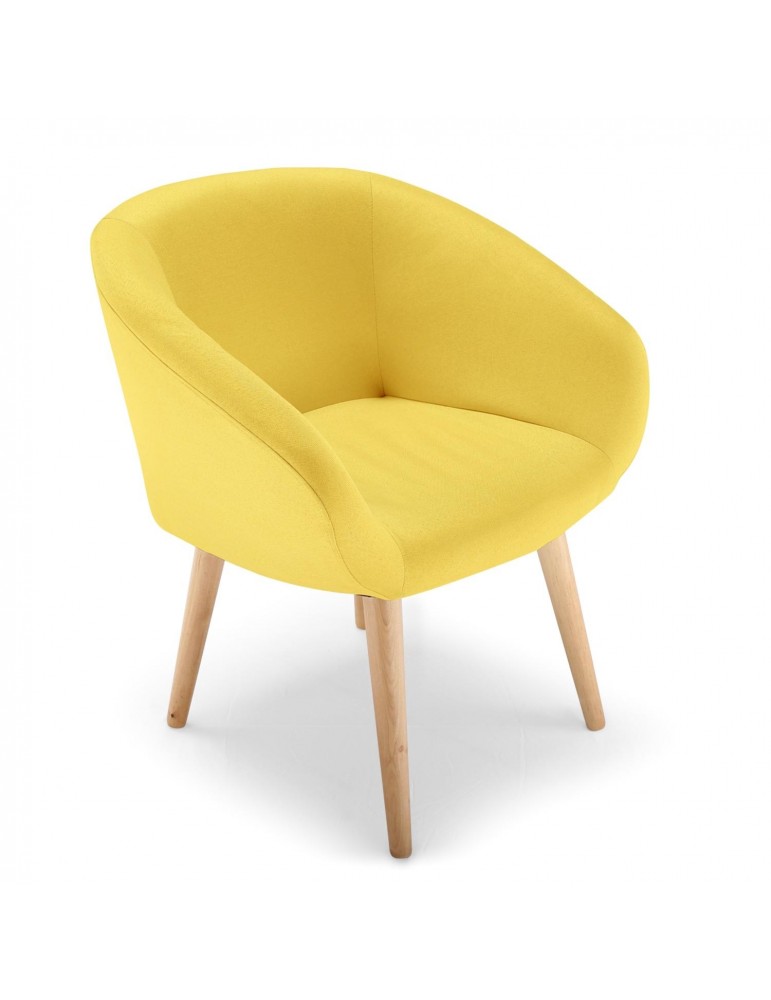 Chaise / Fauteuil style scandinave Frost Jaune lsr15146jaune