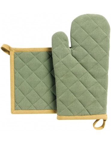 Lot gant de cuisine/manique recyclé Grace Matcha 15 x 32 1972063000Winkler