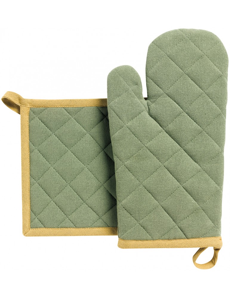 Lot gant de cuisine/manique recyclé Grace Matcha 15 x 32 1972063000Winkler