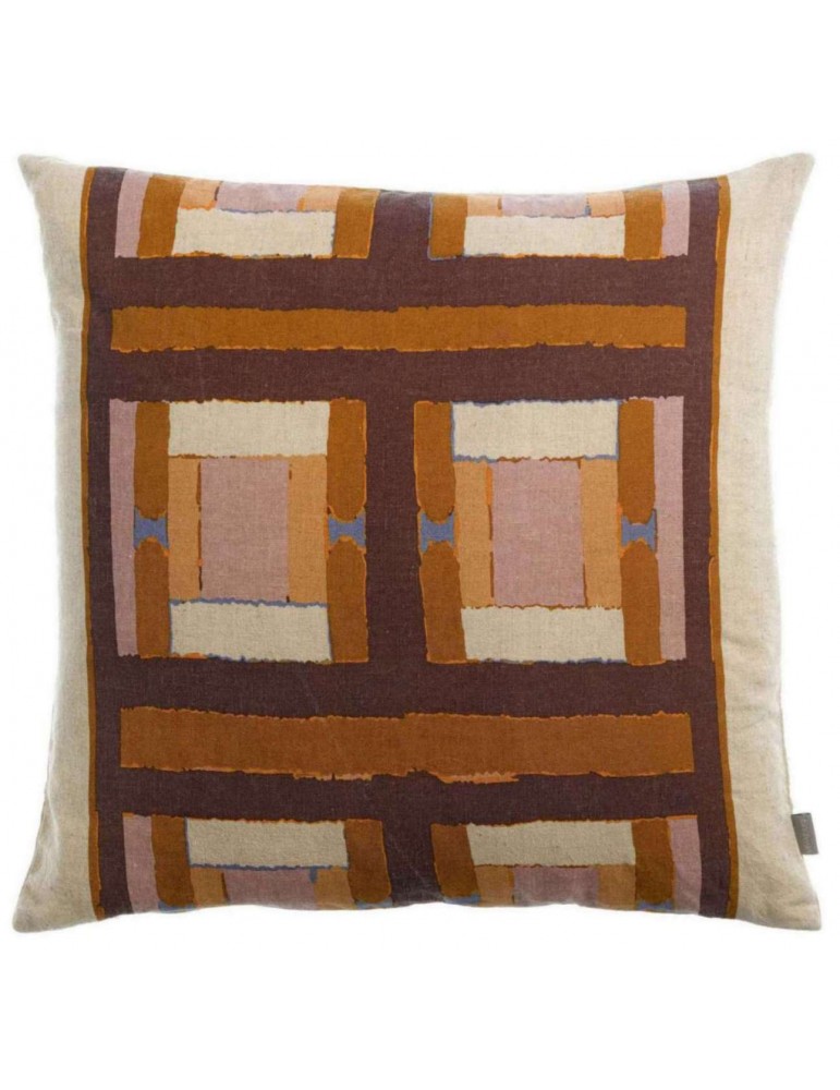 Coussin imprimé Taho Cuivre 45 x 45 2011081000Vivaraise