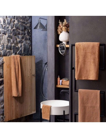 Serviette de toilette Bora Cannelle 50 x 100 8171385000Vivaraise