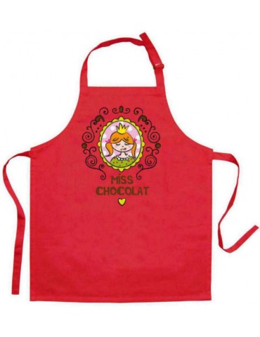 Tablier de cuisine enfant Miss Chocolat recyclé Rouge 52 x 63 6201135000Winkler