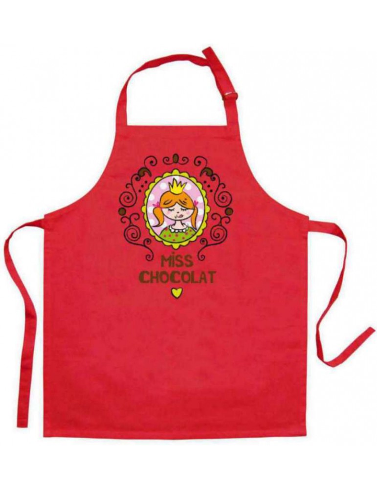 Tablier de cuisine enfant Miss Chocolat recyclé Rouge 52 x 63 6201135000Winkler