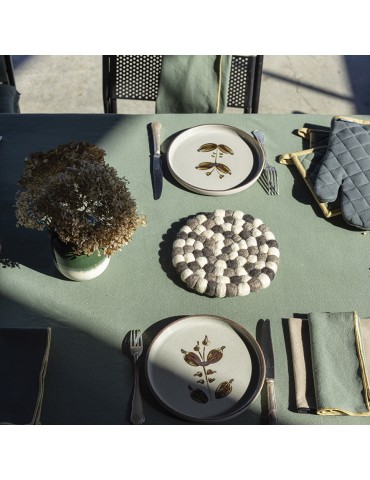 Nappe recyclée Grace Matcha 140 x 140 1782063000Winkler