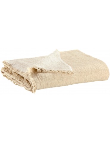 Plaid recyclé Bruna Ivoire 130 x 180 1285015000Vivaraise
