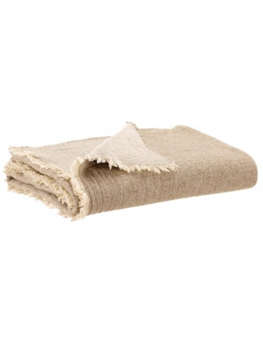 Plaid recyclé Bruna Naturel 130 x 180 1285018000Vivaraise