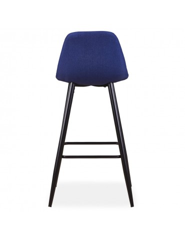 Lot de 4 chaises de bar Jody Tissu Bleu bc5270blue