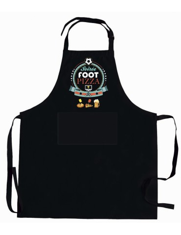 Tablier de cuisne Soirée Foot Pizza recyclé Noir 72 x 90 2346175000Winkler