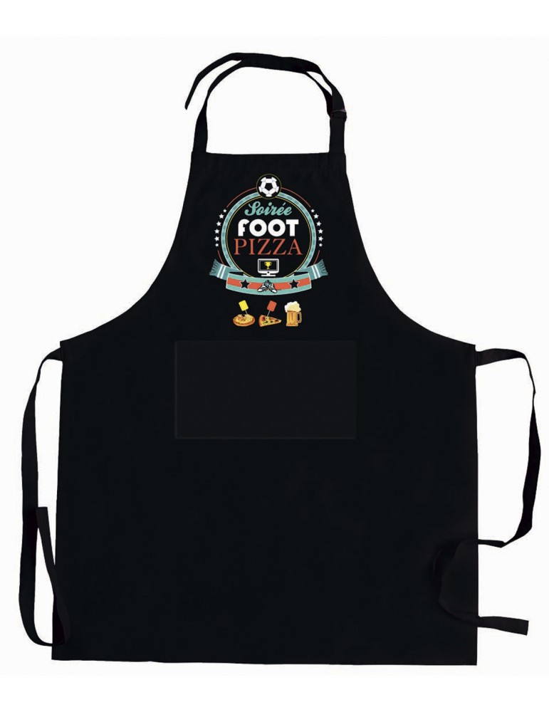Tablier de cuisne Soirée Foot Pizza recyclé Noir 72 x 90 2346175000Winkler Tablier de cuisne Soirée Foot Pizza recyclé Noir 72 x 90 2346175000Winkler