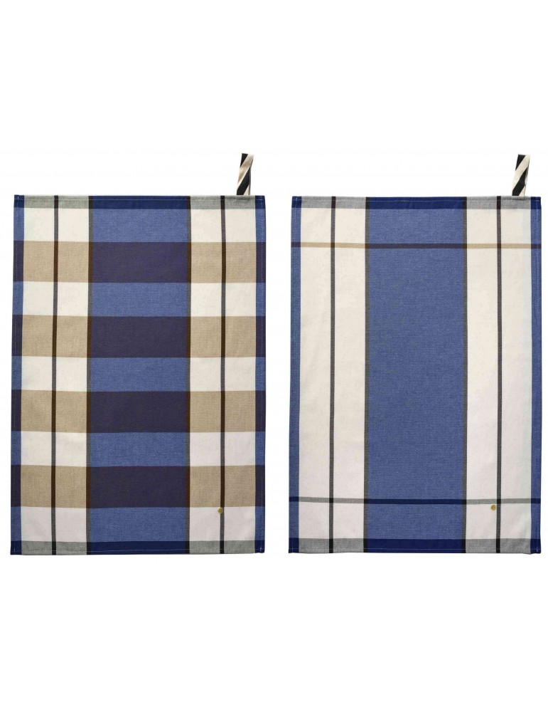 Lot de 2 torchons Archie Indigo 70 x 50 3000481002La Cerise sur le Gâteau
