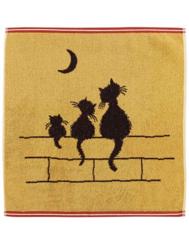 Essuie-mains Dubout Chats rêveurs Curry 50 x 50 1250041000Winkler
