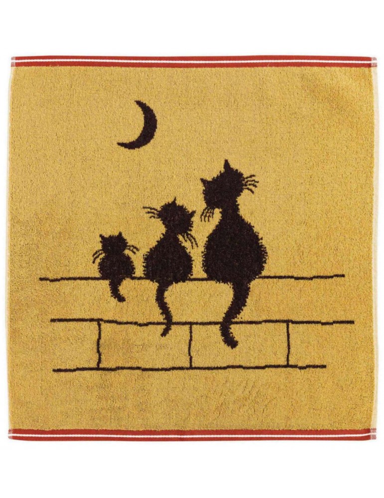 Essuie-mains Dubout Chats rêveurs Curry 50 x 50 1250041000Winkler