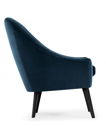 Fauteuil scandinave Dakota Velours Bleu qh892363blue