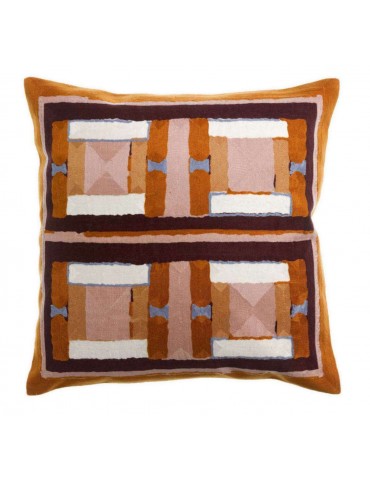 Coussin brodé Taho Cuivre 45 x 45 1262081000Vivaraise