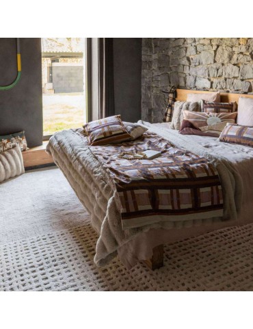 Coussin brodé Taho Cuivre 45 x 45 1262081000Vivaraise