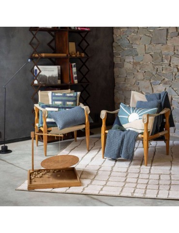 Coussin brodé Taho Vert de gris 30 x 50 1263025000Vivaraise