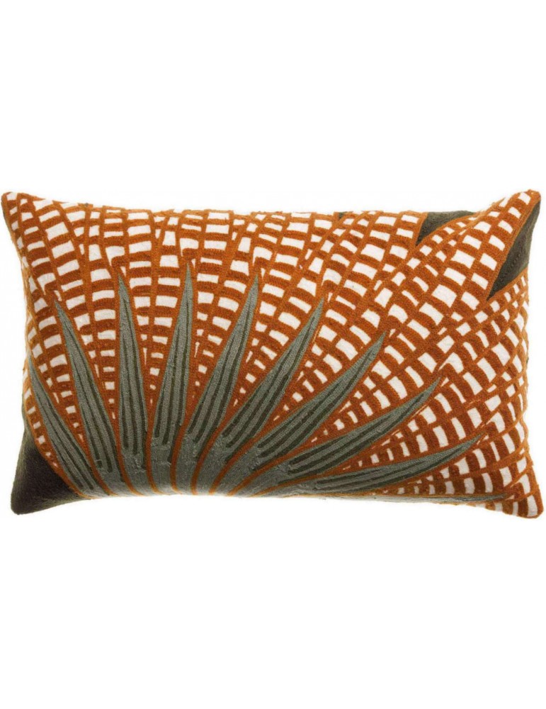 Coussin brodé Ewan Fougère 30 x 50 1298024000Vivaraise